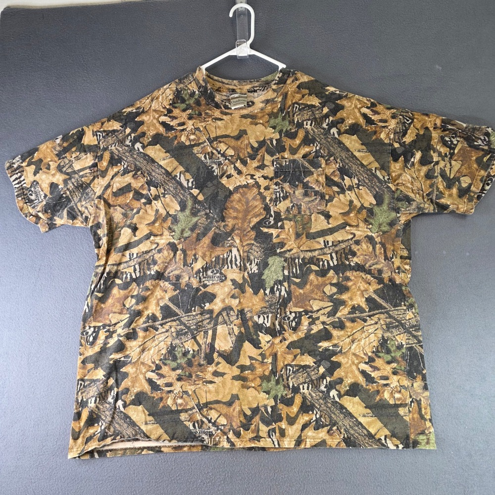 Jerzees Outdoors Mossy Oak Forest Floor Camo Pocket T-Shirt Brown 3XL